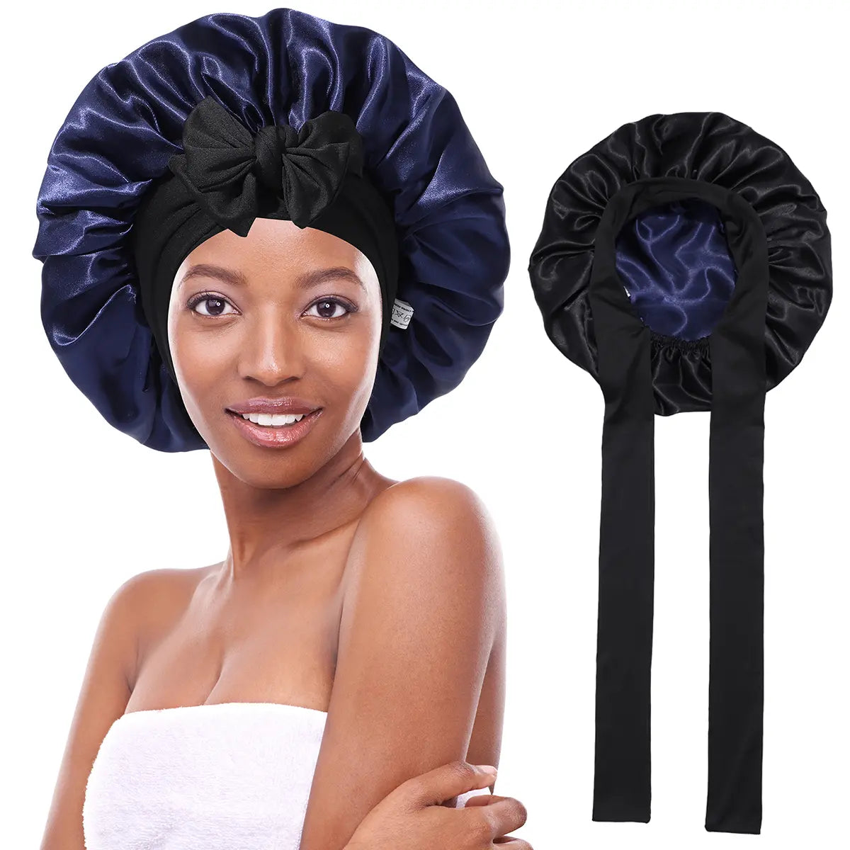 SilkEase Satin Hair Cap – Double-Layer Silk-Like Satin Cap for Hair Protection and Comfort