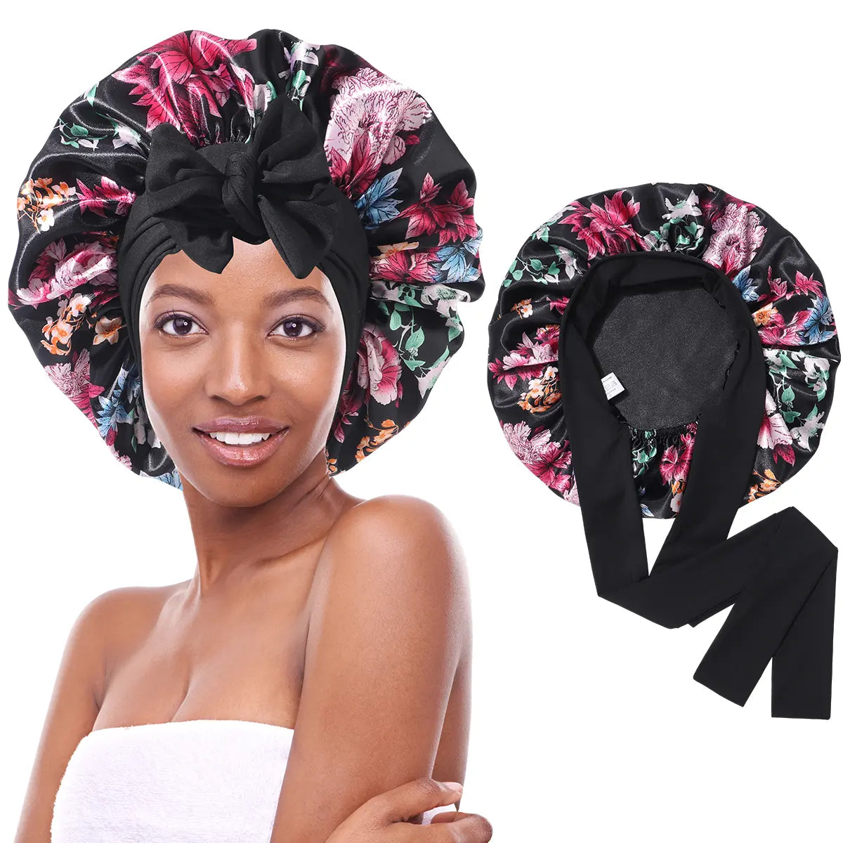 SilkEase Satin Hair Cap – Double-Layer Silk-Like Satin Cap for Hair Protection and Comfort