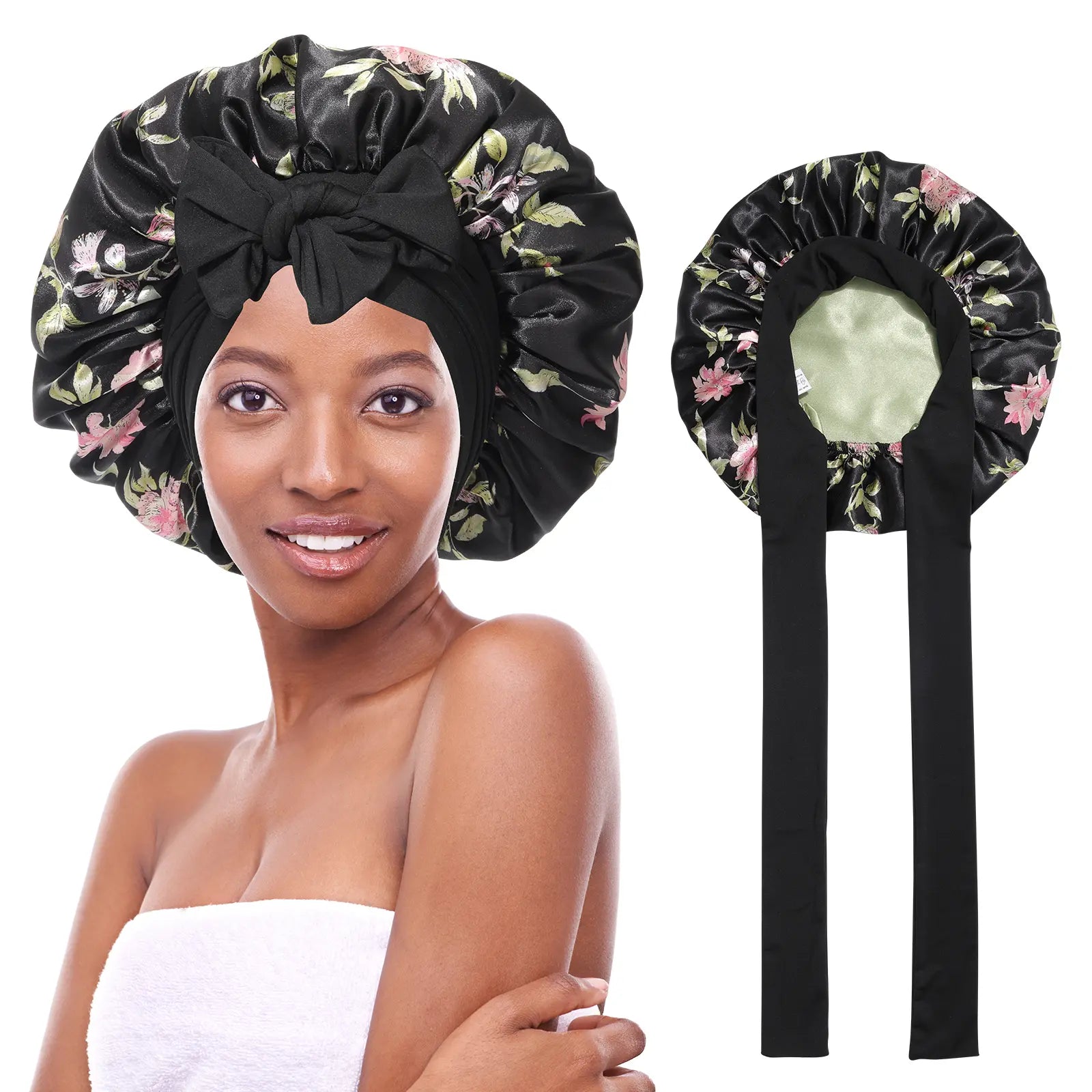 SilkEase Satin Hair Cap – Double-Layer Silk-Like Satin Cap for Hair Protection and Comfort