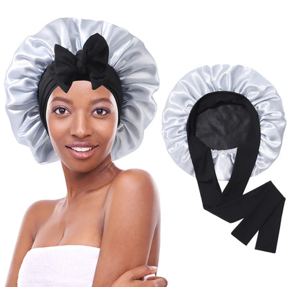 SilkEase Satin Hair Cap – Double-Layer Silk-Like Satin Cap for Hair Protection and Comfort