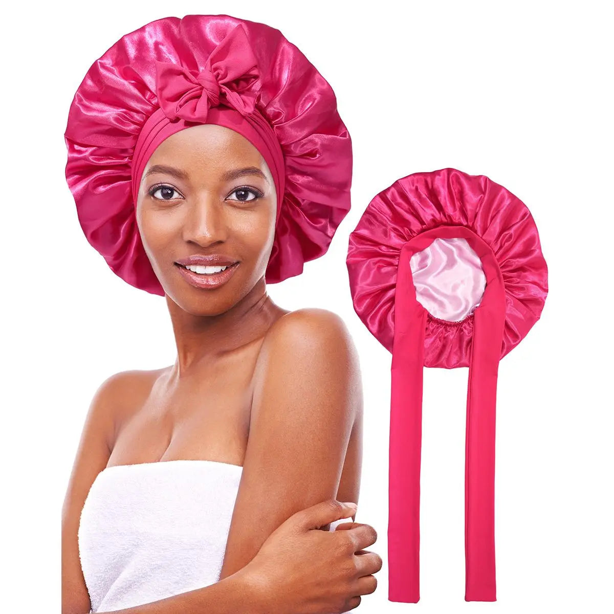 SilkEase Satin Hair Cap – Double-Layer Silk-Like Satin Cap for Hair Protection and Comfort