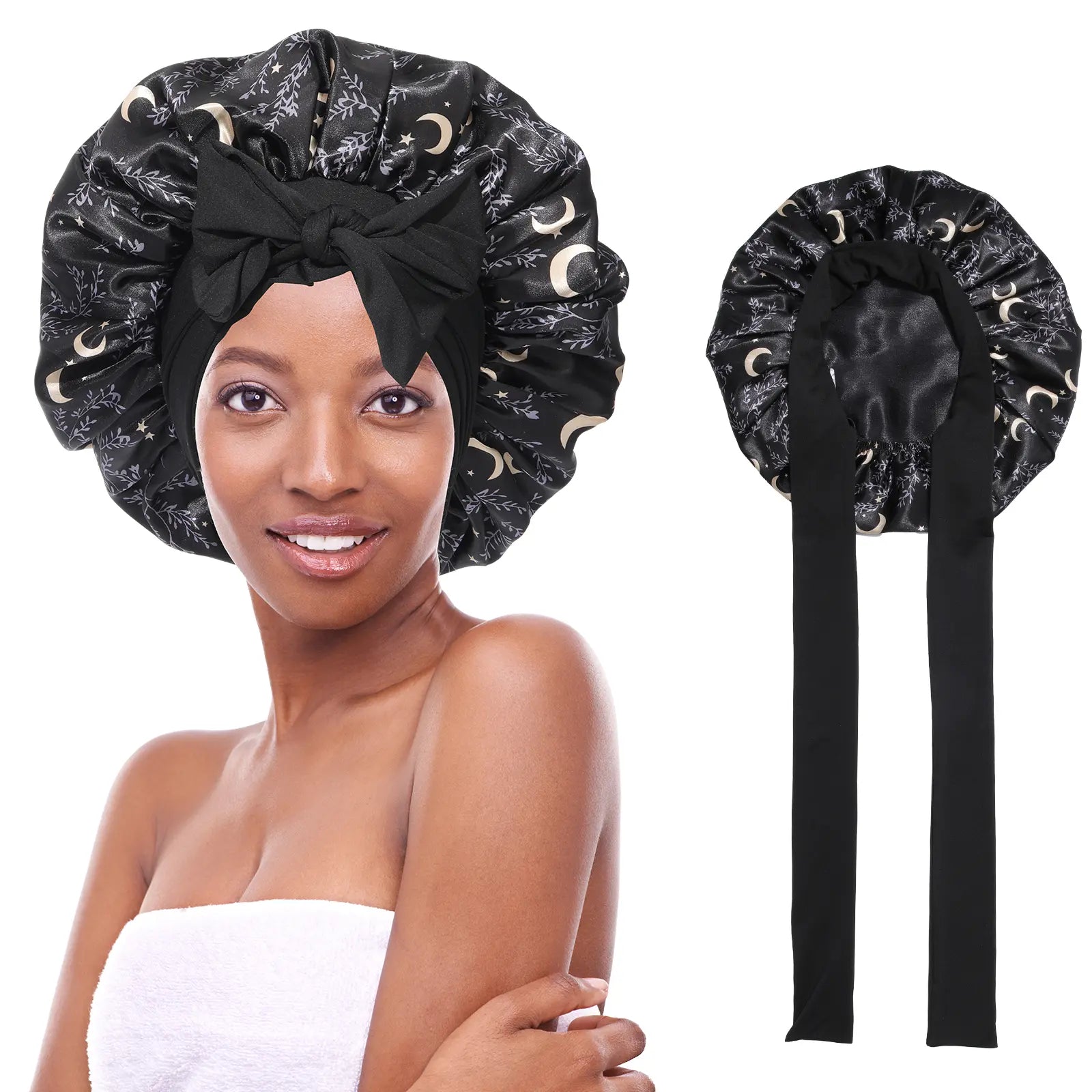SilkEase Satin Hair Cap – Double-Layer Silk-Like Satin Cap for Hair Protection and Comfort