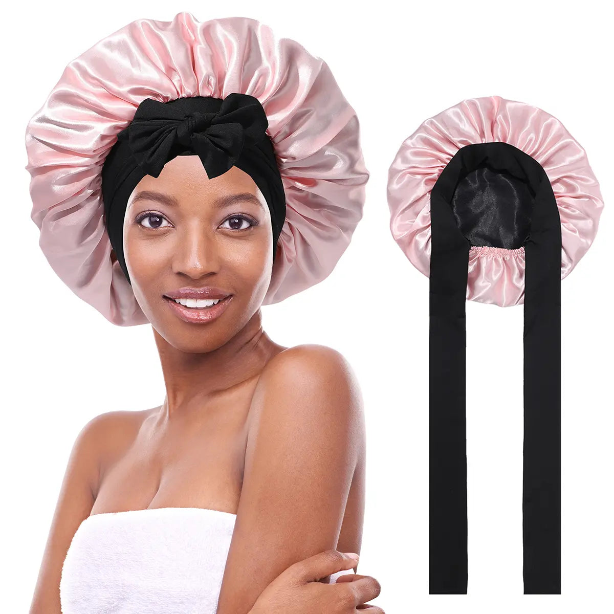 SilkEase Satin Hair Cap – Double-Layer Silk-Like Satin Cap for Hair Protection and Comfort