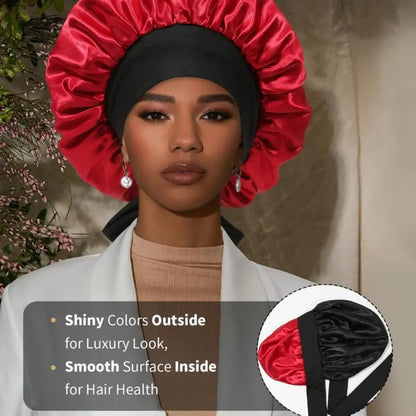 SilkEase Satin Hair Cap – Double-Layer Silk-Like Satin Cap for Hair Protection and Comfort