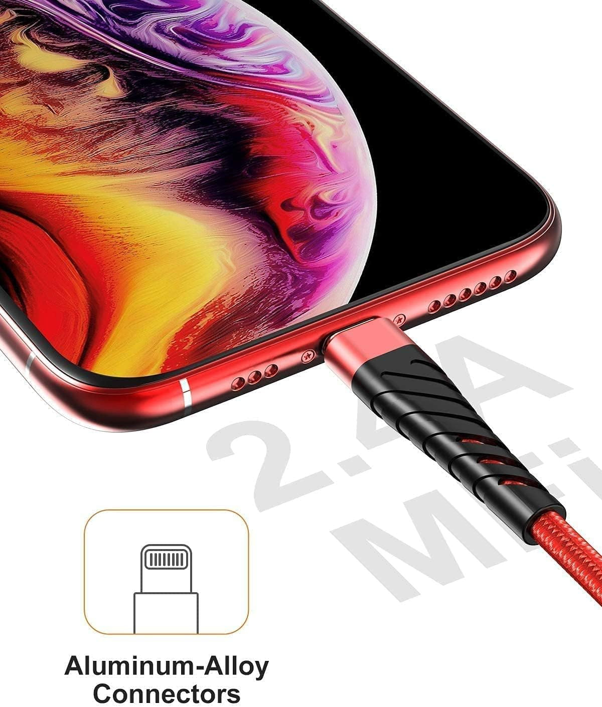 (2 Pack) Long Iphone Charger 10Ft for [Mfi Certified], 10 Foot Lightning Cable Fast Charging Cord 10 Feet for Iphone 13/12/12 Pro/11/11 Pro/11 Pro Max/Xs/Xs Max/Xr/X/8/8 Plus/7/7 Plus/6 Plus