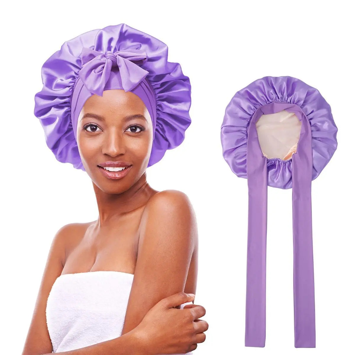 SilkEase Satin Hair Cap – Double-Layer Silk-Like Satin Cap for Hair Protection and Comfort