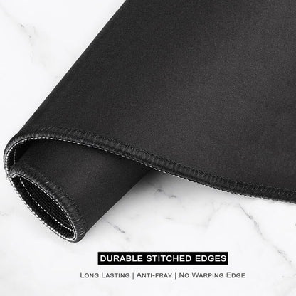 Extended Mouse Pad, XXL Gaming Mouse Pads, Large Big Mousepad Laptop Computer Keyboard Mat Desk Pad with Non-Slip Base Stitched Edge for Gaming Office, 35.5 X 15.7 Inch, Tropical Leaves
