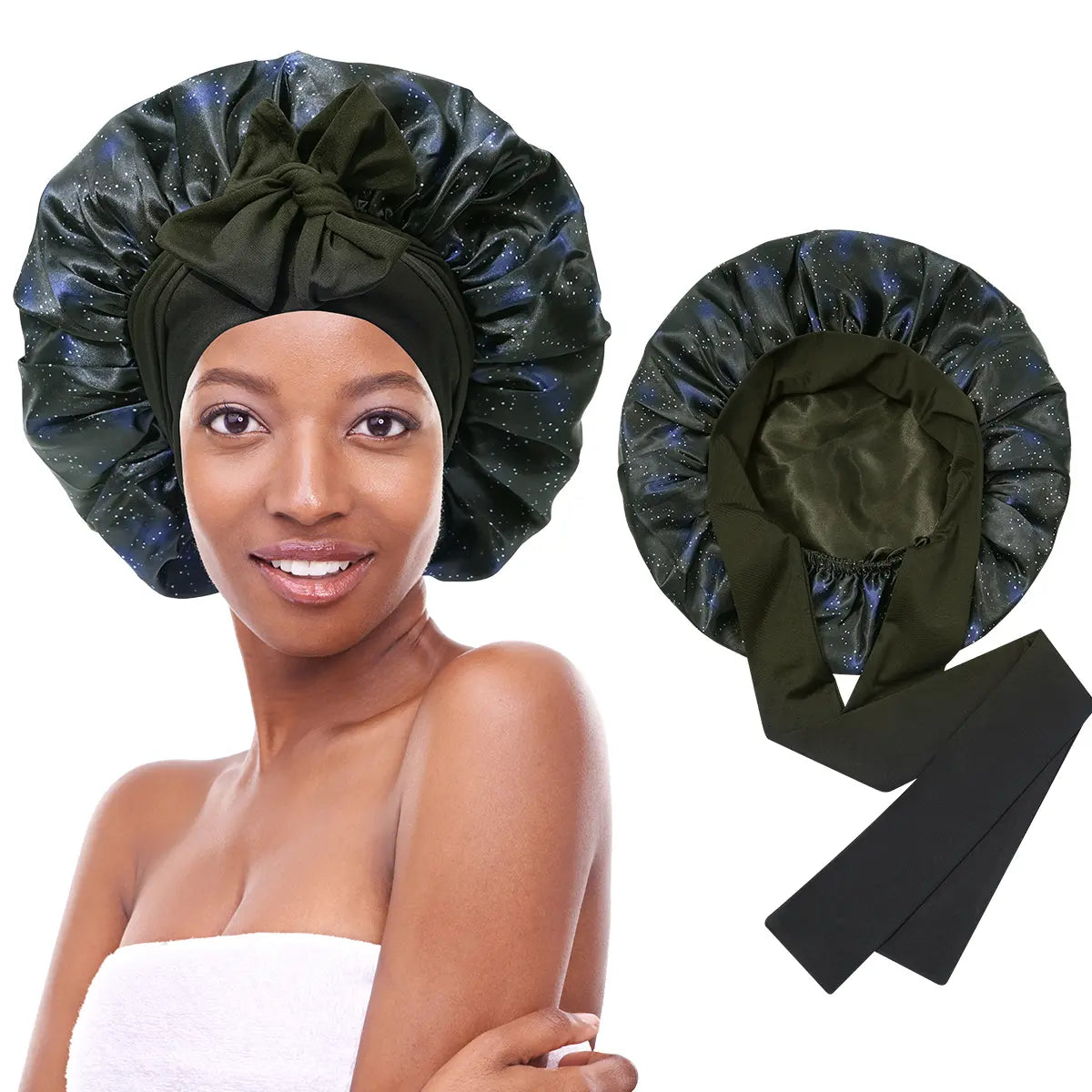 SilkEase Satin Hair Cap – Double-Layer Silk-Like Satin Cap for Hair Protection and Comfort